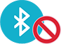 symbole Bluetooth avec symbole d'interdiction