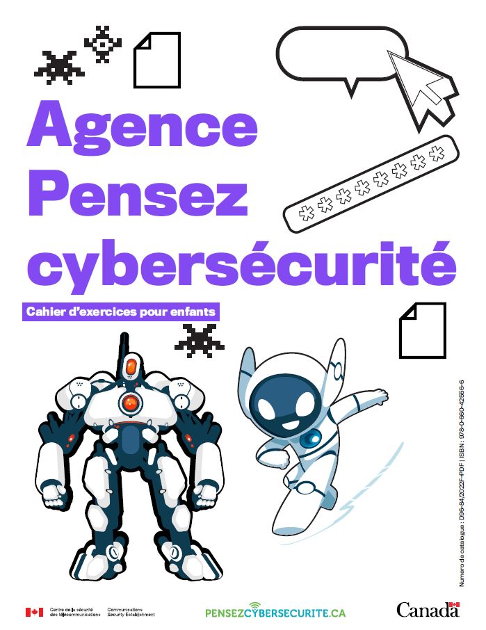 cahier téléchargeable pour enfants Agence Pensez cybersécurité